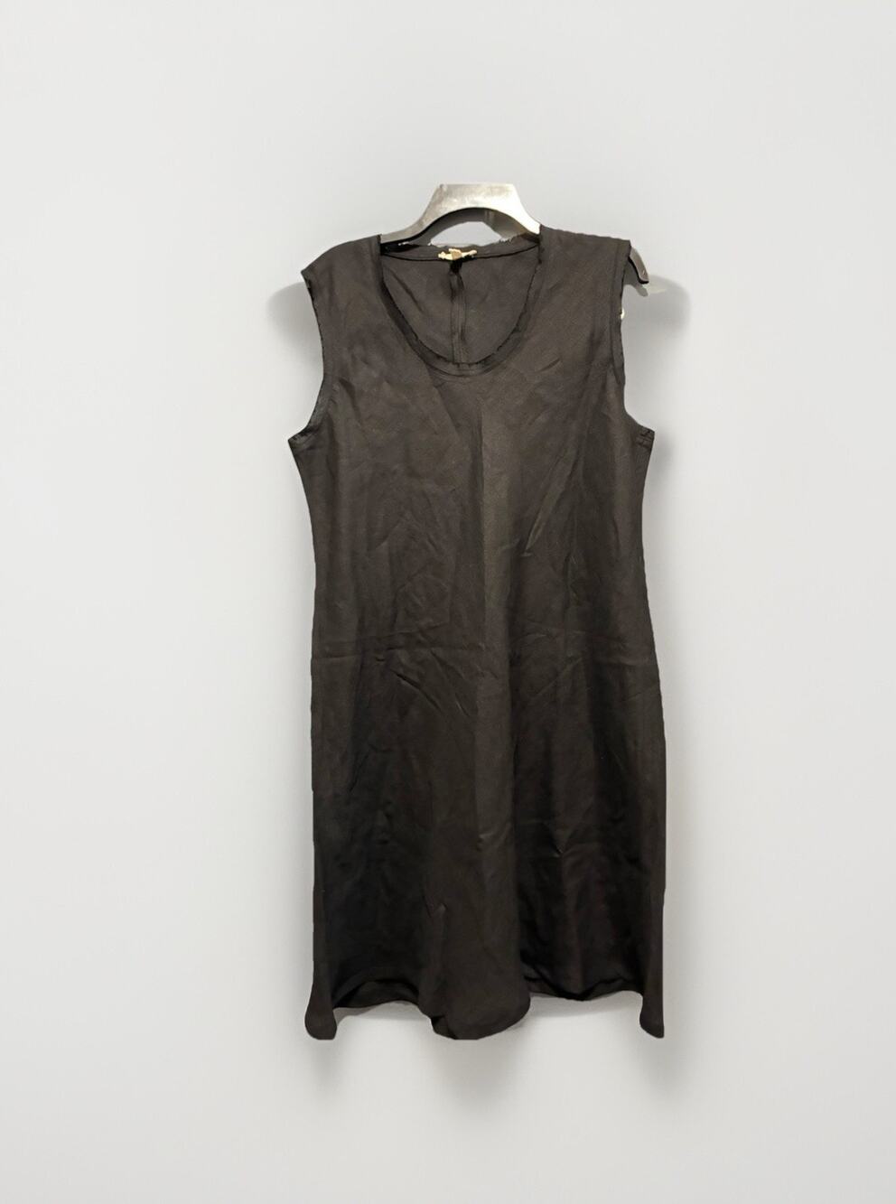 Eileen Fisher Black Linen? Sleeveless ScoopNeck Dress - Size Large